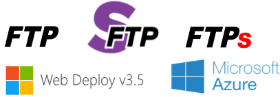 Deploy by WebDeploy, WebDeploy 3.5, FTP, FTPS, SFTP